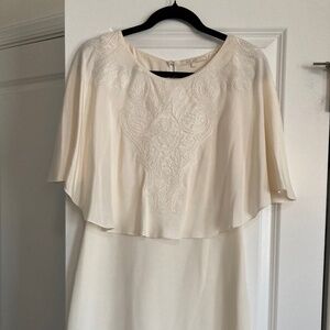 Kobi Halperin Silk and Lace Cream Dress NWOT Size 4